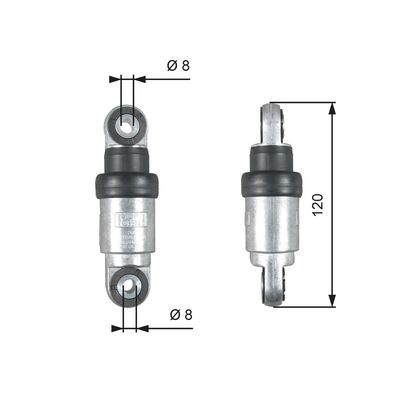 Vibration Damper, V-ribbed belt GATES T39215