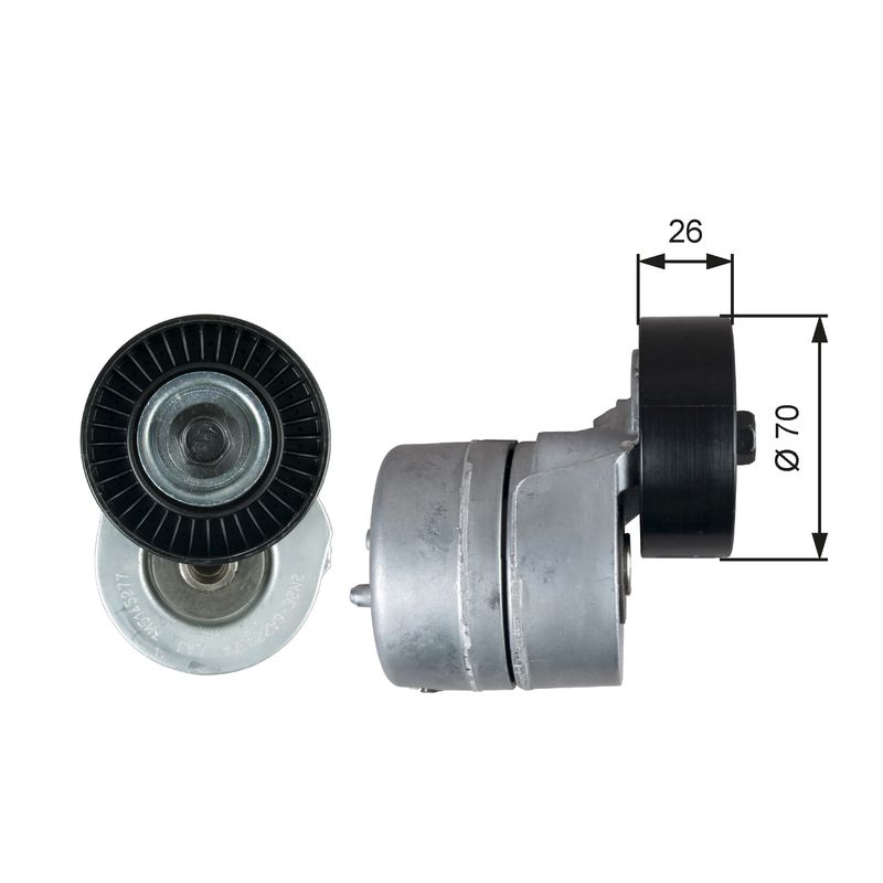 GATES T39353 Belt Tensioner, V-ribbed belt