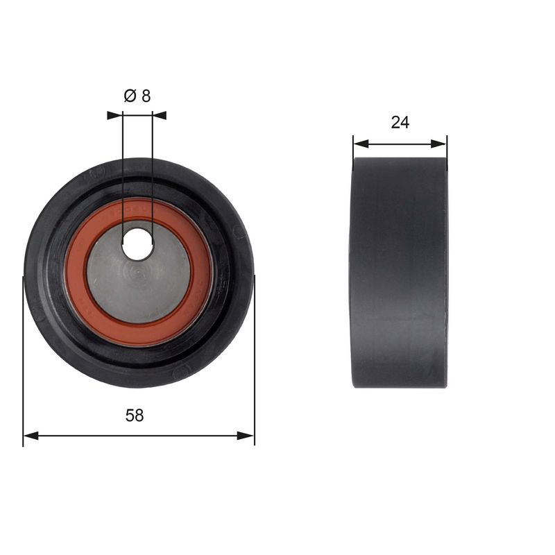 GATES T41064 Tensioner Pulley, timing belt