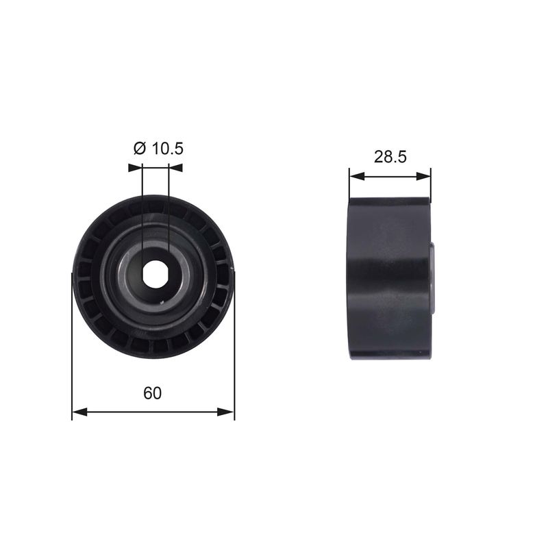 GATES T42036 Deflection Pulley/Guide Pulley, timing belt