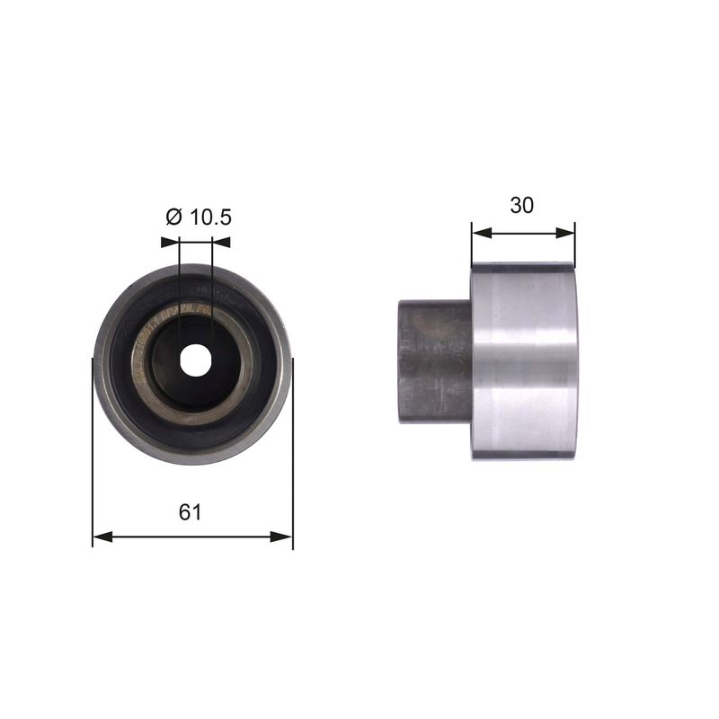 GATES T42053 Deflection Pulley/Guide Pulley, timing belt