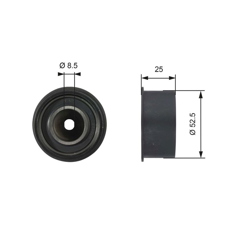 GATES T42076 Deflection Pulley/Guide Pulley, timing belt