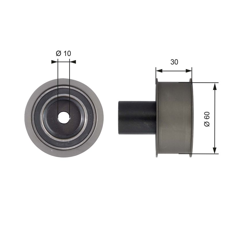 GATES T42136 Deflection Pulley/Guide Pulley, timing belt