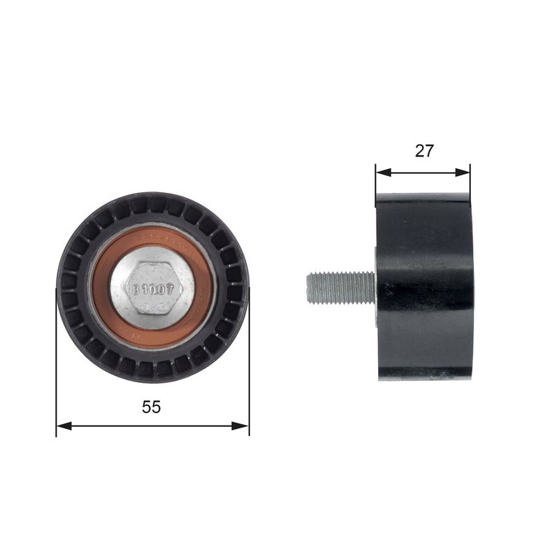 GATES T42150 Deflection Pulley/Guide Pulley, timing belt