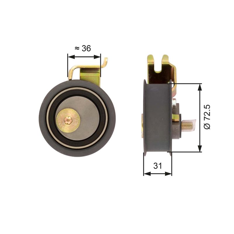 GATES T43016 Tensioner Pulley, timing belt