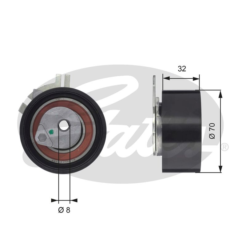 GATES T43117 Tensioner Pulley, timing belt