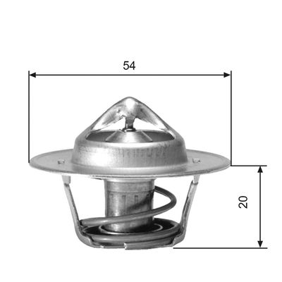 Thermostat, coolant GATES TH00171G1