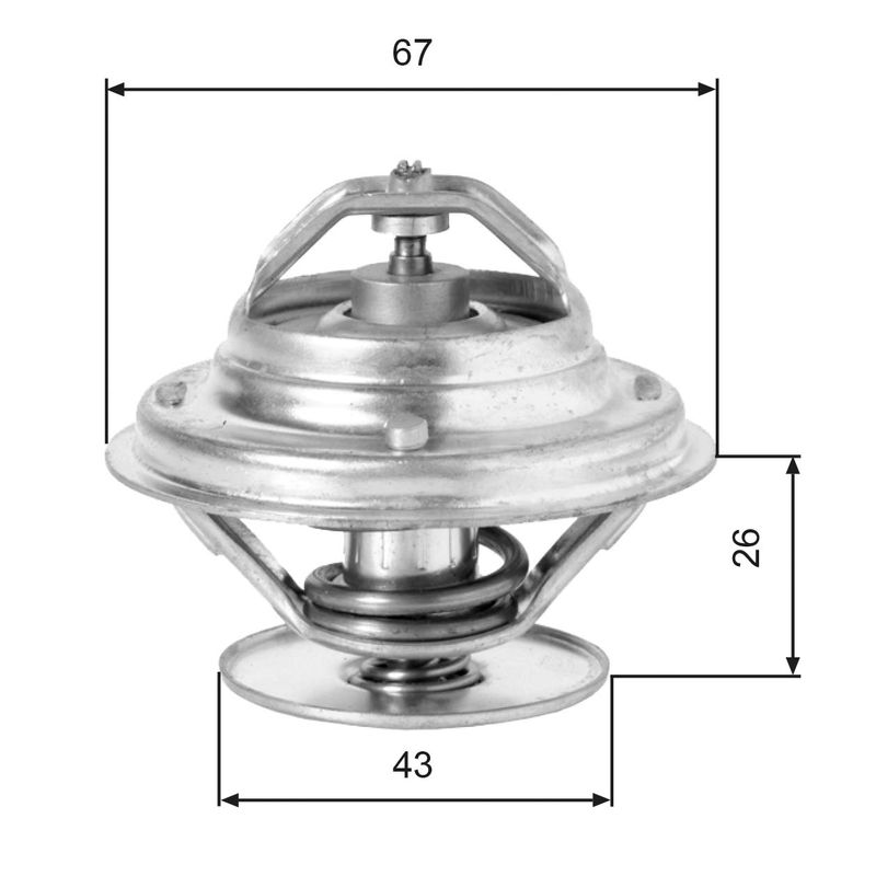 GATES TH05586G1 Thermostat, coolant