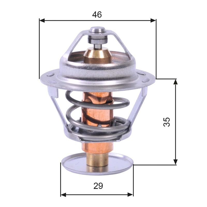GATES TH10489G1 Thermostat, coolant