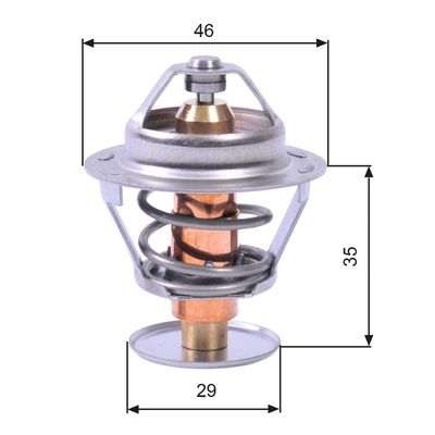 Thermostat, coolant GATES TH10489G1