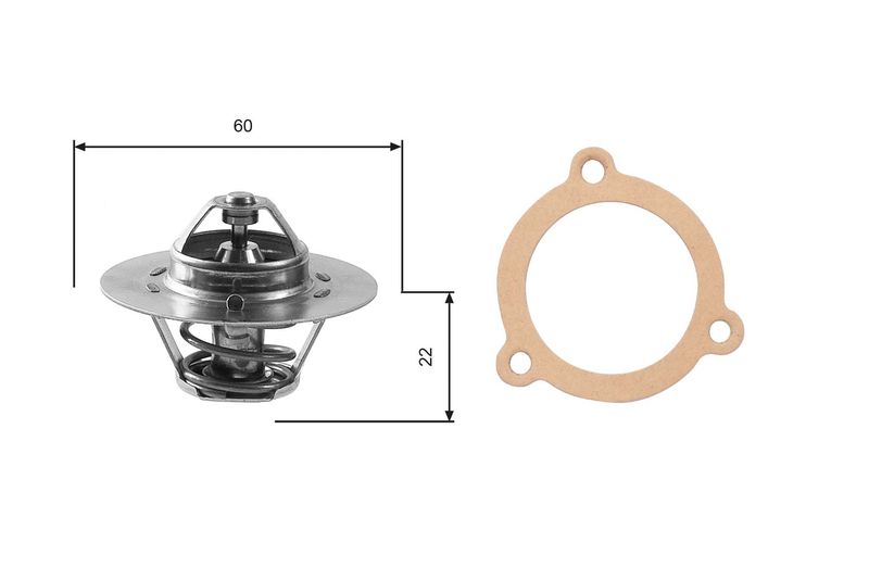 GATES TH12480G1 Thermostat, coolant