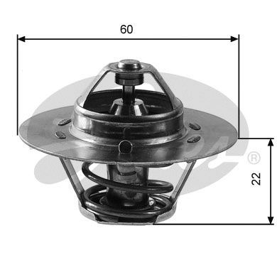 GATES TH12488G1 Thermostat, coolant