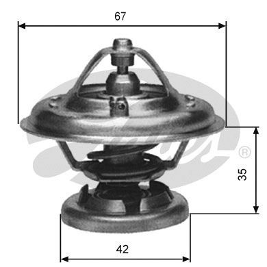 GATES TH12685G1 Thermostat, coolant
