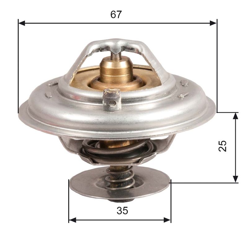 GATES TH14387G1 Thermostat, coolant