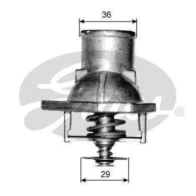 GATES TH15192G1 Thermostat, coolant