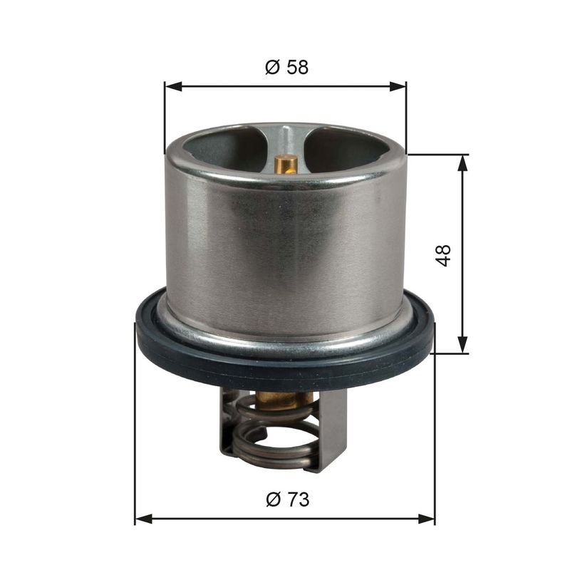 GATES TH52386G1 Thermostat, coolant