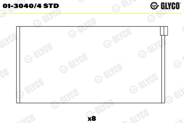GLYCO 01-3040/4 STD Connecting Rod Bearing