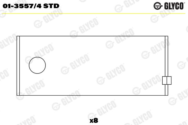 GLYCO 01-3557/4 STD Connecting Rod Bearing
