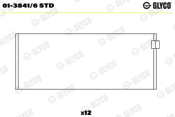 GLYCO 01-3841/6 STD Connecting Rod Bearing