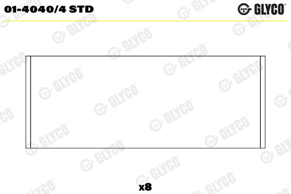 GLYCO 01-4040/4 STD Connecting Rod Bearing