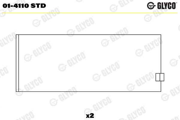 GLYCO 01-4110 STD Connecting Rod Bearing