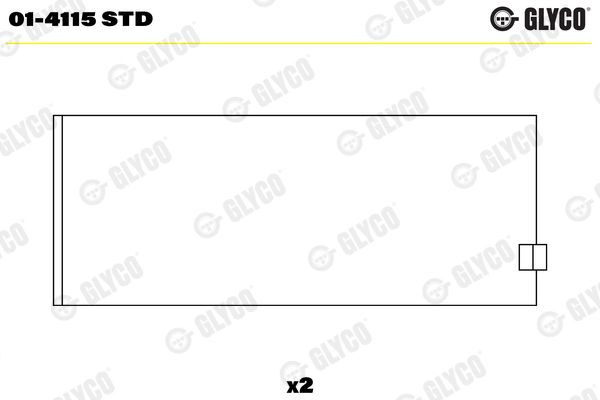 GLYCO 01-4115 STD Connecting Rod Bearing