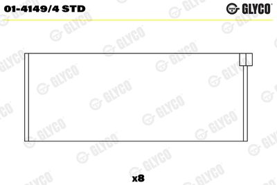 Connecting Rod Bearing GLYCO 01-4149/4 STD