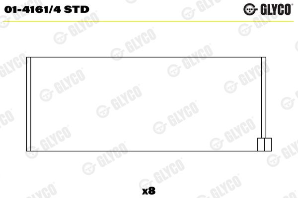 GLYCO 01-4161/4 STD Connecting Rod Bearing