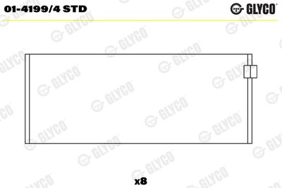 Connecting Rod Bearing GLYCO 01-4199/4 STD