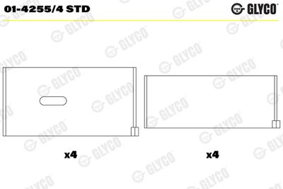 Connecting Rod Bearing GLYCO 01-4255/4 STD