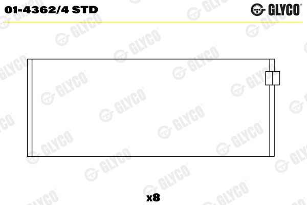 GLYCO 01-4362/4 STD Connecting Rod Bearing