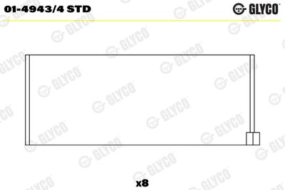 Connecting Rod Bearing GLYCO 01-4943/4 STD