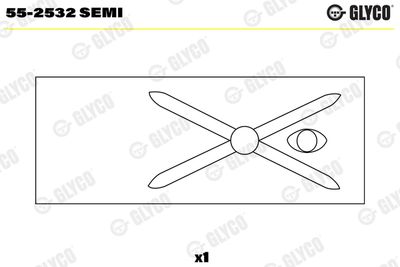 Small End Bushes, connecting rod GLYCO 55-2532 SEMI