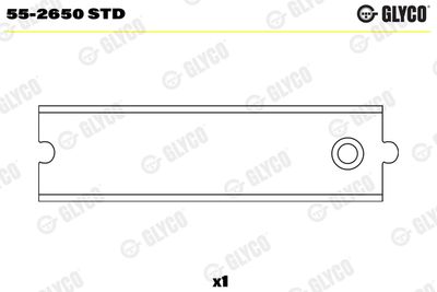 Small End Bushes, connecting rod GLYCO 55-2650 STD