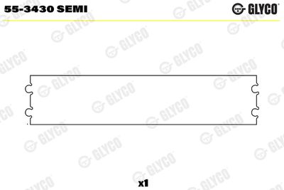 Small End Bushes, connecting rod GLYCO 55-3430 SEMI