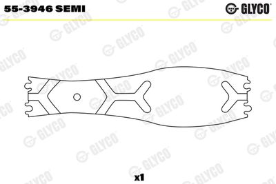 Small End Bushes, connecting rod GLYCO 55-3946 SEMI
