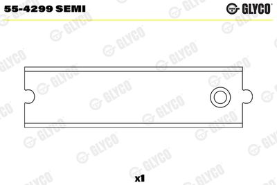 Small End Bushes, connecting rod GLYCO 55-4299 SEMI