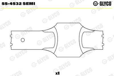 Small End Bushes, connecting rod GLYCO 55-4532 SEMI
