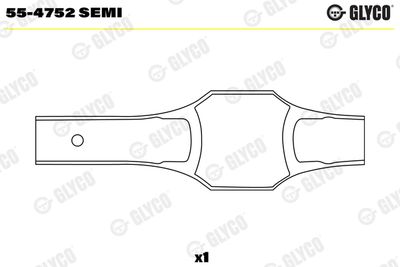 Small End Bushes, connecting rod GLYCO 55-4752 SEMI