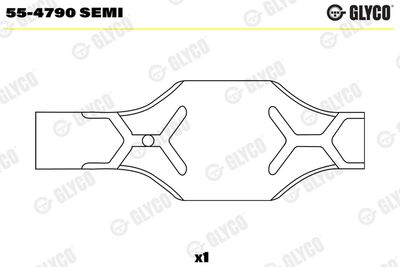 Small End Bushes, connecting rod GLYCO 55-4790 SEMI