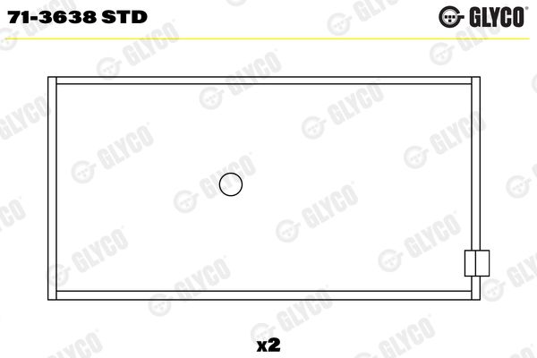 GLYCO 71-3638 STD Connecting Rod Bearing