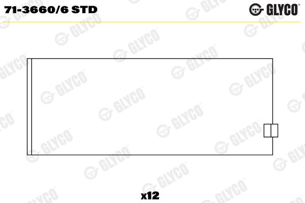 GLYCO 71-3660/6 STD Connecting Rod Bearing
