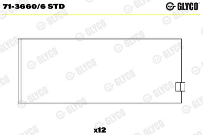 Connecting Rod Bearing GLYCO 71-3660/6 STD