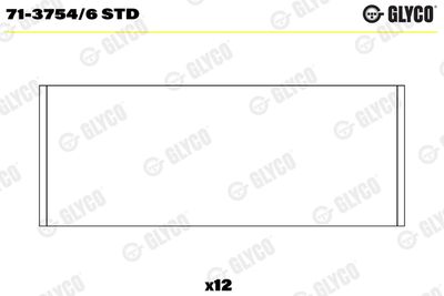 Connecting Rod Bearing GLYCO 71-3754/6 STD