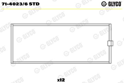 Connecting Rod Bearing GLYCO 71-4023/6 STD