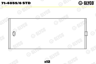 Connecting Rod Bearing GLYCO 71-4055/6 STD
