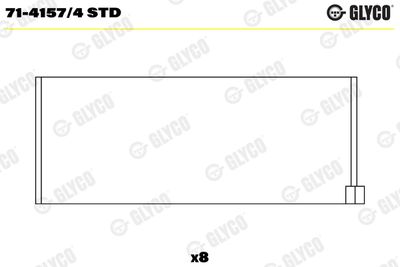 Connecting Rod Bearing GLYCO 71-4157/4 STD