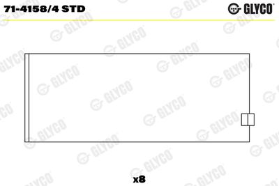 Connecting Rod Bearing GLYCO 71-4158/4 STD