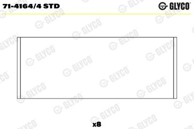 Connecting Rod Bearing GLYCO 71-4164/4 STD