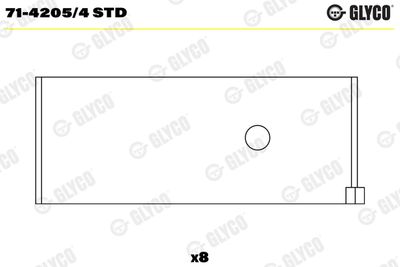 Connecting Rod Bearing GLYCO 71-4205/4 STD